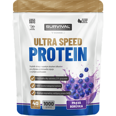 Ultra Speed Protein - 1000 g, pravá borůvka