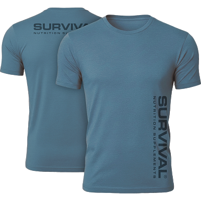 Pánské triko Survival Classic - modrošedé - M