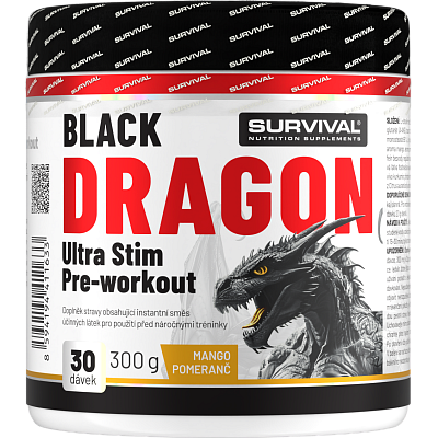 Black Dragon Ultra Stim Pre-workout - 300 g, mango-pomeranč