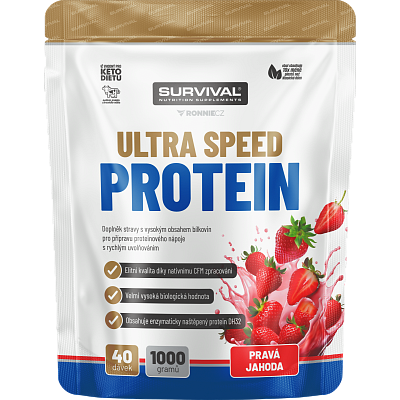 Ultra Speed Protein - 1000 g, pravá jahoda