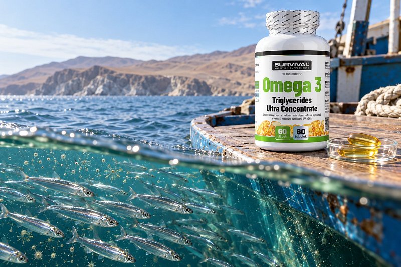 Omega-3 z moře: cesta rybího oleje od peruánských ančoviček až po tobolku