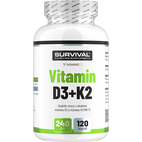 Vitamin D3+K2 - 120 cps