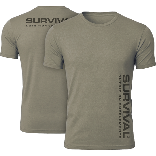 Pánské triko Survival Classic - khaki - M