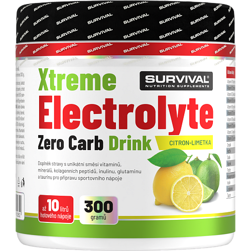 Xtreme Electrolyte Zero Carb Drink - 300 g, citron-limetka