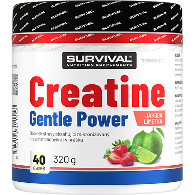 Creatine Monohydrate Gentle Power - 320 g, limeta-jahoda