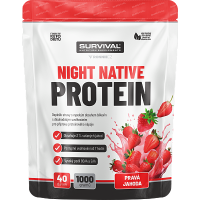 Night Native Protein - 1000 g, francouzská vanilka