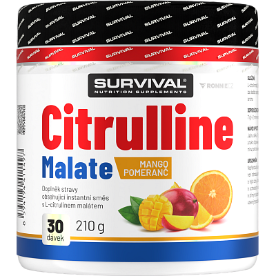 Citrulline Malate - 210 g, mango-pomeranč