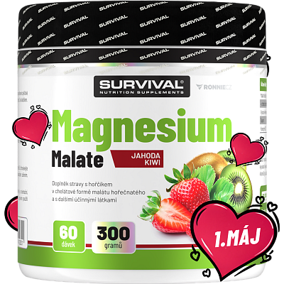 Magnesium Malate - 300 g, jahoda-kiwi
