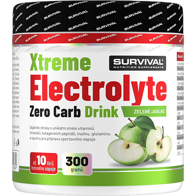 Xtreme Electrolyte Zero Carb Drink - 300 g, zelené jablko