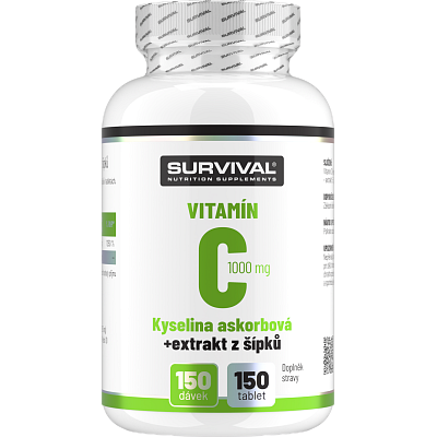 Vitamín C 1000 mg + extrakt z šípků - 150 tbl