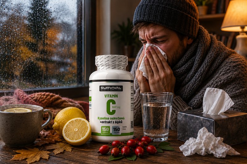 Vitamín C: víc než jen „na nachlazení" — role v kolagenu, imunitě a železe