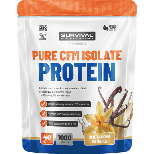Pure CFM Isolate Protein - 1000 g, smetanová vanilka