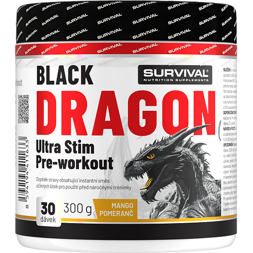 Black Dragon Ultra Stim Pre-workout - 300 g, mango-pomeranč