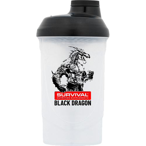 Šejkr Survival Black Dragon - 600 ml (bílo-černý)