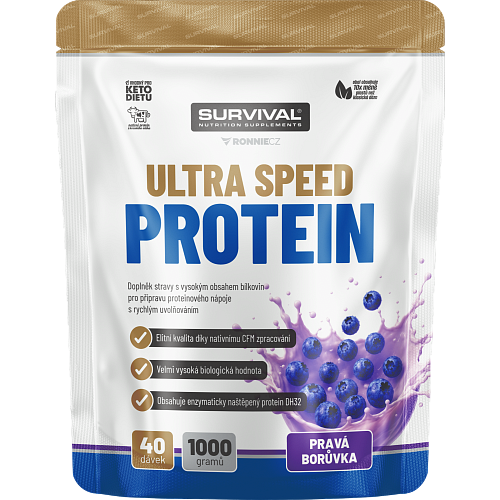 Ultra Speed Protein - 1000 g, pravá borůvka