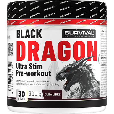 Black Dragon Ultra Stim Pre-workout - 300 g, cola-citron (cuba libre)