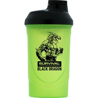 Šejkr Survival Black Dragon - 600 ml (zeleno-černý)