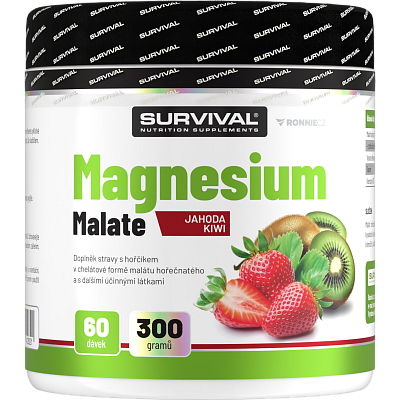 Magnesium Malate - 300 g, jahoda-kiwi