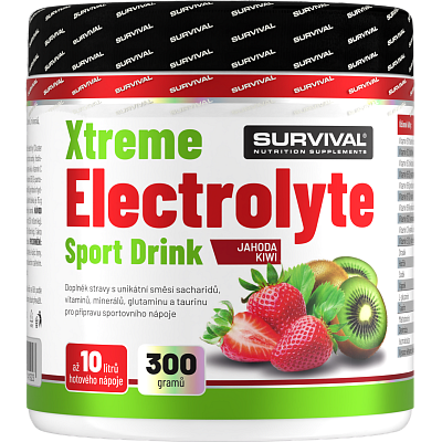 Xtreme Electrolyte Sport Drink - 300 g, jahoda-kiwi