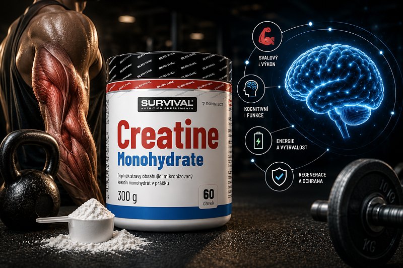 Kreatin monohydrát: proč je nejvíc prozkoumaný suplement ve sportovní výživě