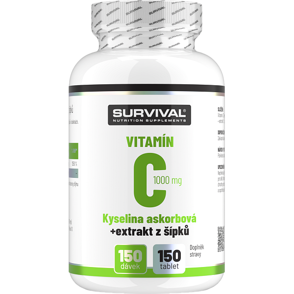 Vitamín C 1000 mg + extrakt z šípků - 150 tbl