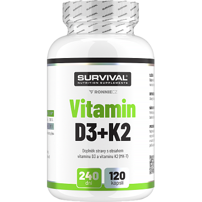 Vitamin D3+K2 - 120 cps