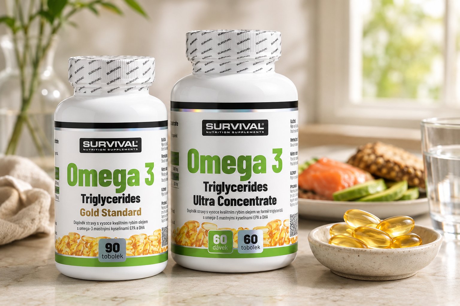 Omega 3 Triglycerides: Ultra Concentrate vs Gold Standard – jak vybrat sílu dávky