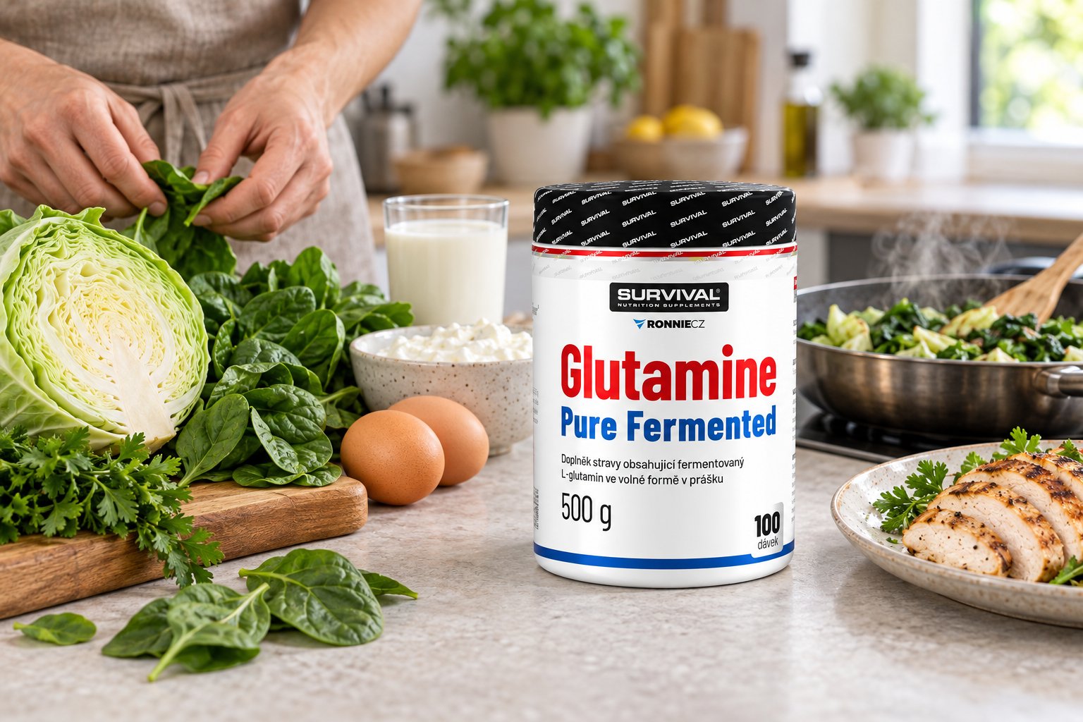 Glutamin: nejrozšířenější aminokyselina, o které nevíte skoro nic
