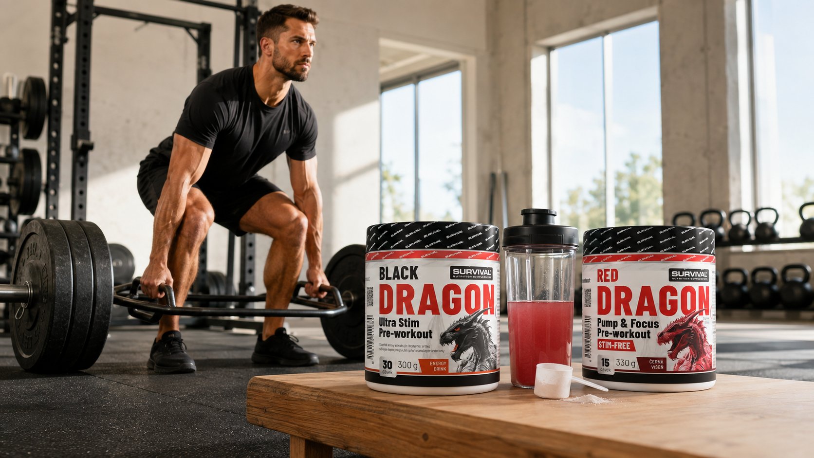 Pre-workout se stimulanty, nebo bez? Jak vybrat mezi Black Dragon a Red Dragon